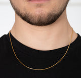 Collier chaîne en fil d'or