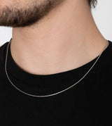 Collier chaîne en fil d'argent