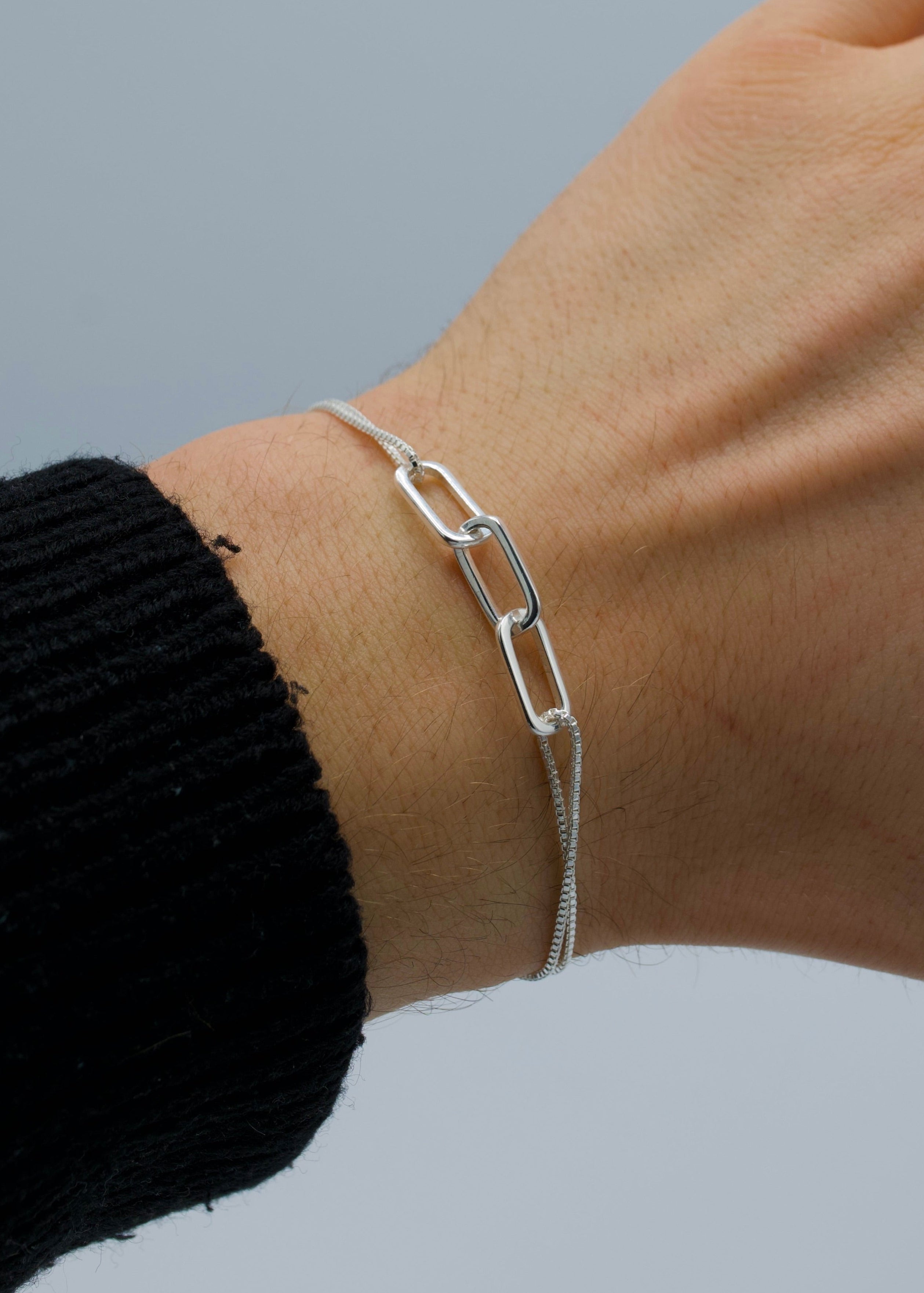 925 Three Link Bracelet