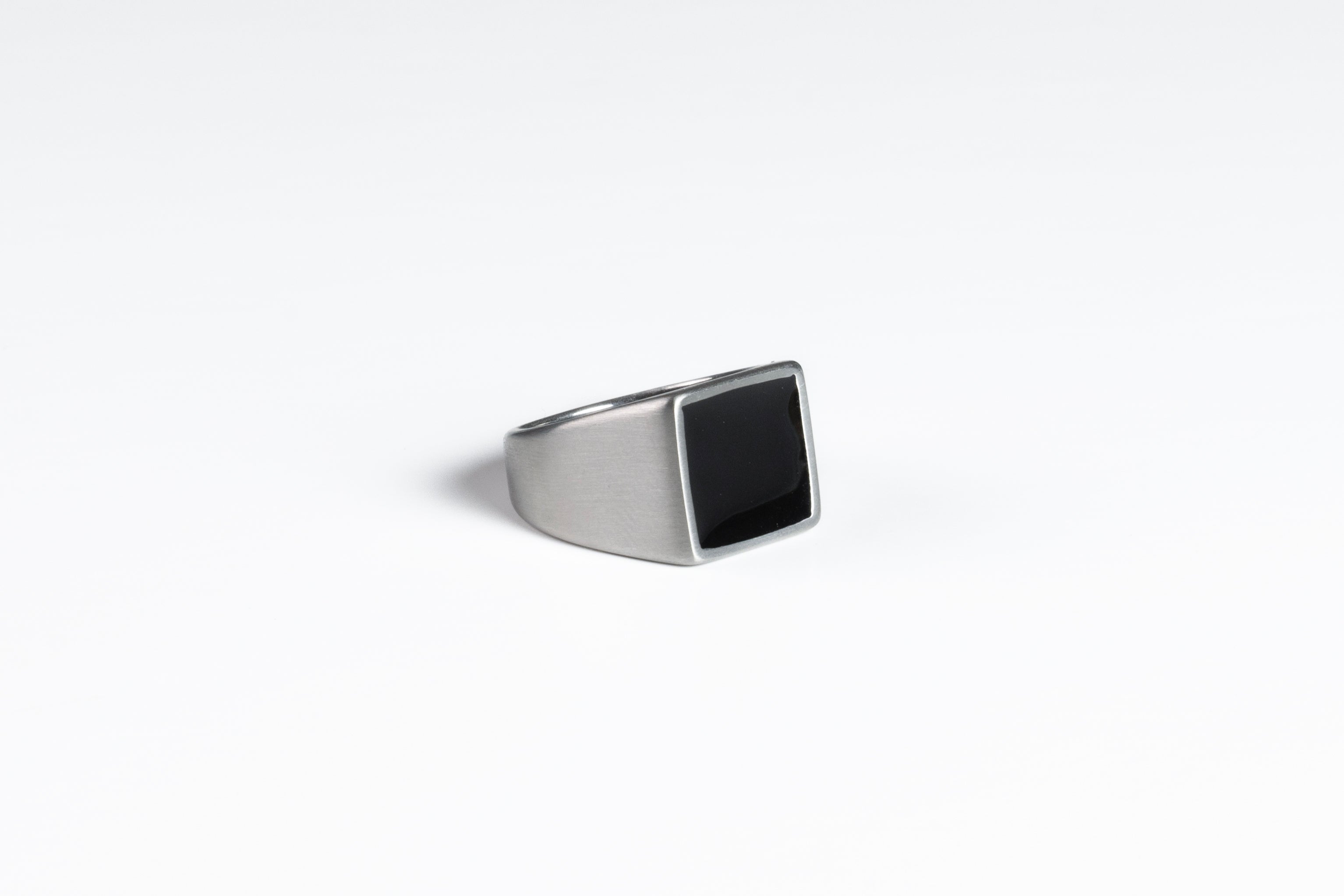 Sculpted Square Gem Ring