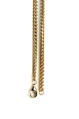 gold link chain detailed