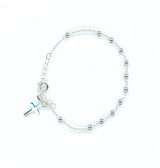 925 Beaded Cross Bracelet